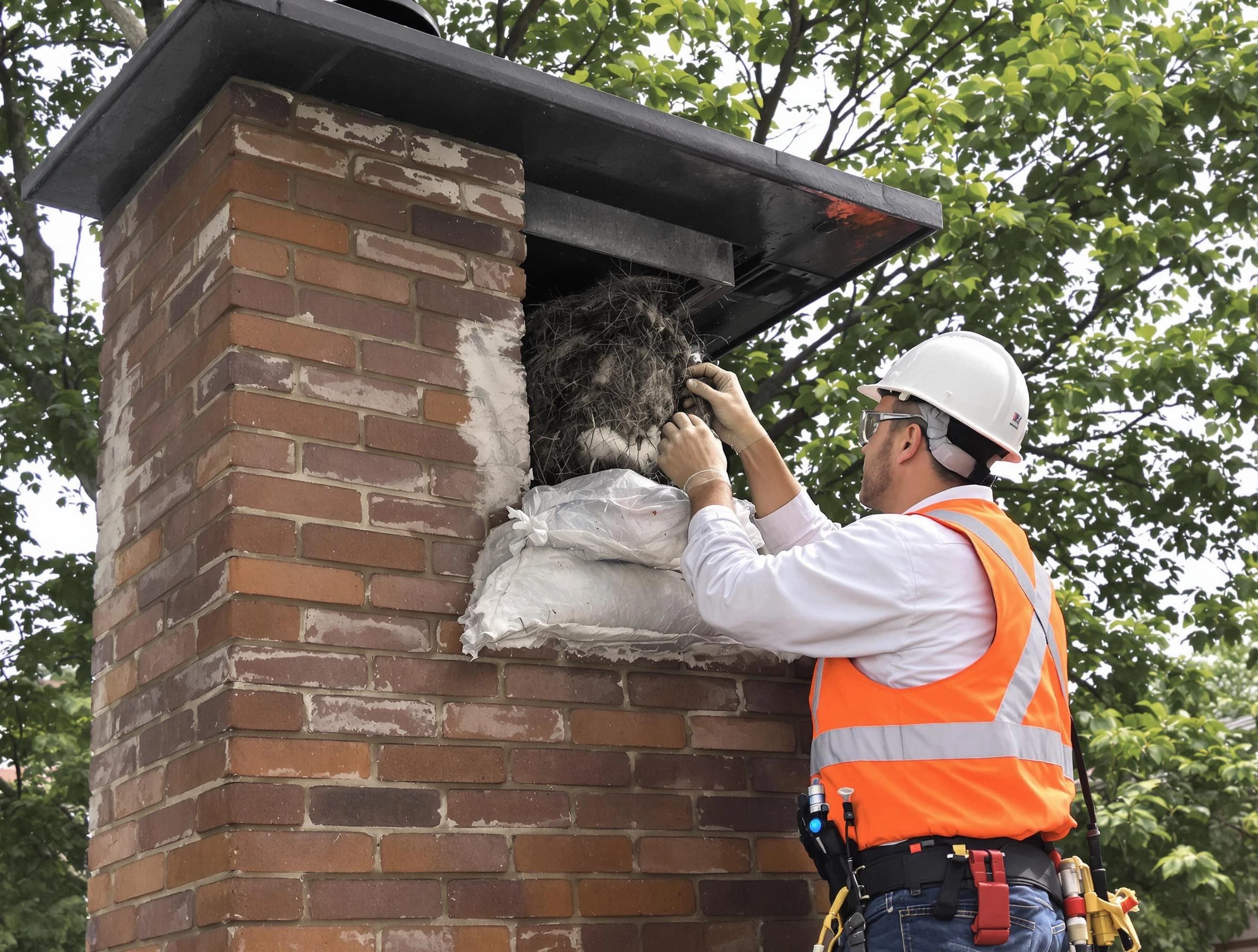 Humane removal of debris and animals by Marlboro Chimney Sweep in Marlboro, NJ