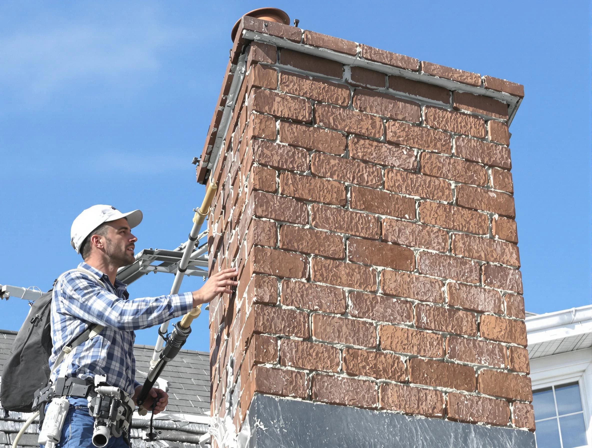 Brickwork for a chimney rebuild by Marlboro Chimney Sweep in Marlboro, NJ