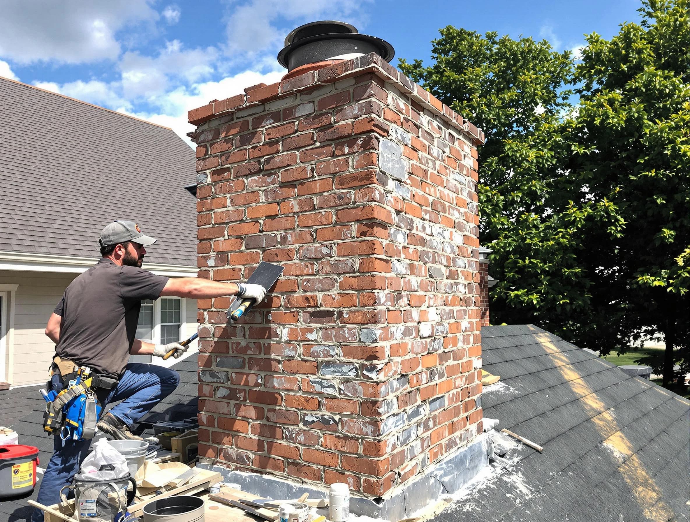 Completed chimney rebuild by Marlboro Chimney Sweep in Marlboro, NJ