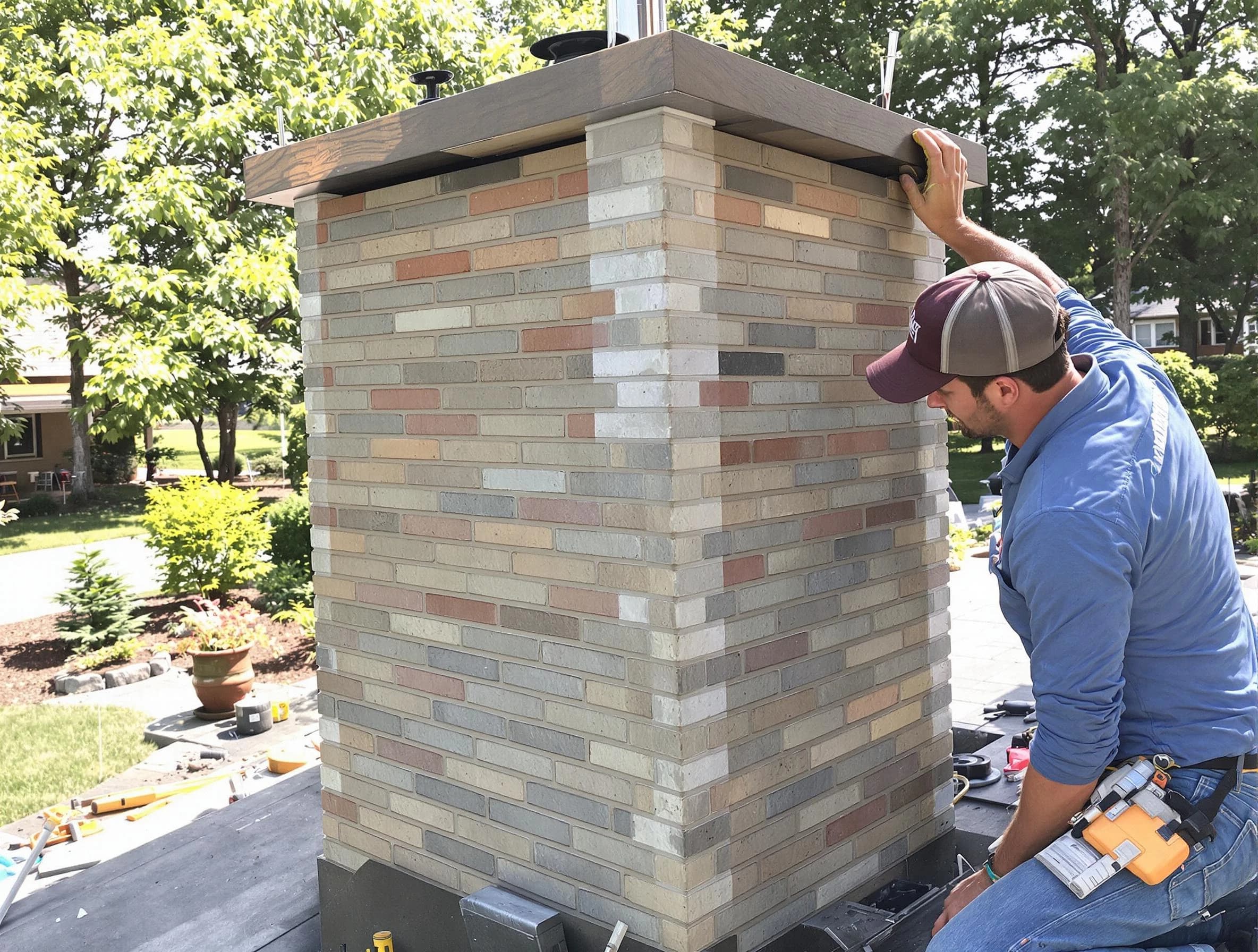 Marlboro Chimney Sweep completing a modern chimney remodel in Marlboro, NJ