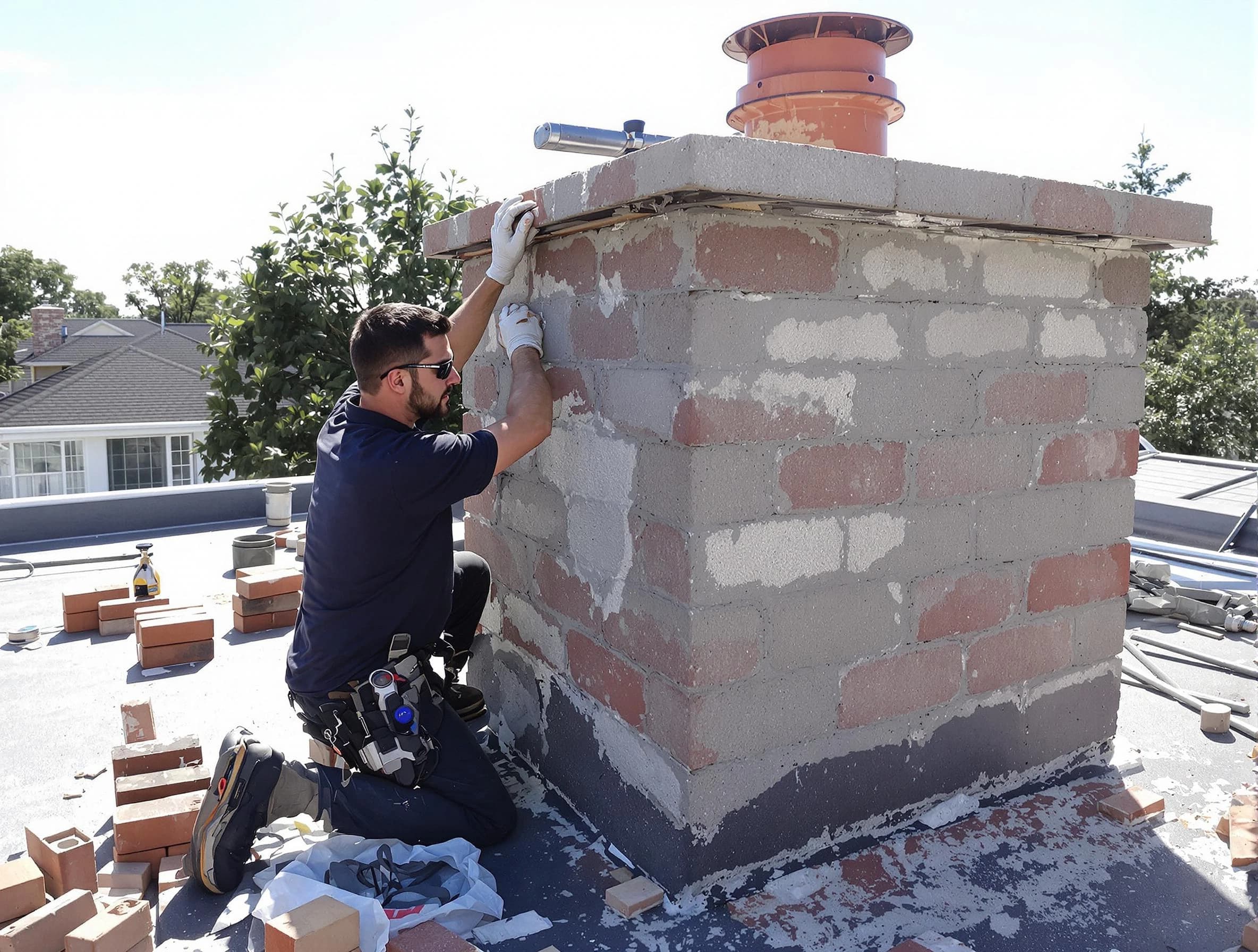 Advanced chimney repair process by Marlboro Chimney Sweep in Marlboro, NJ