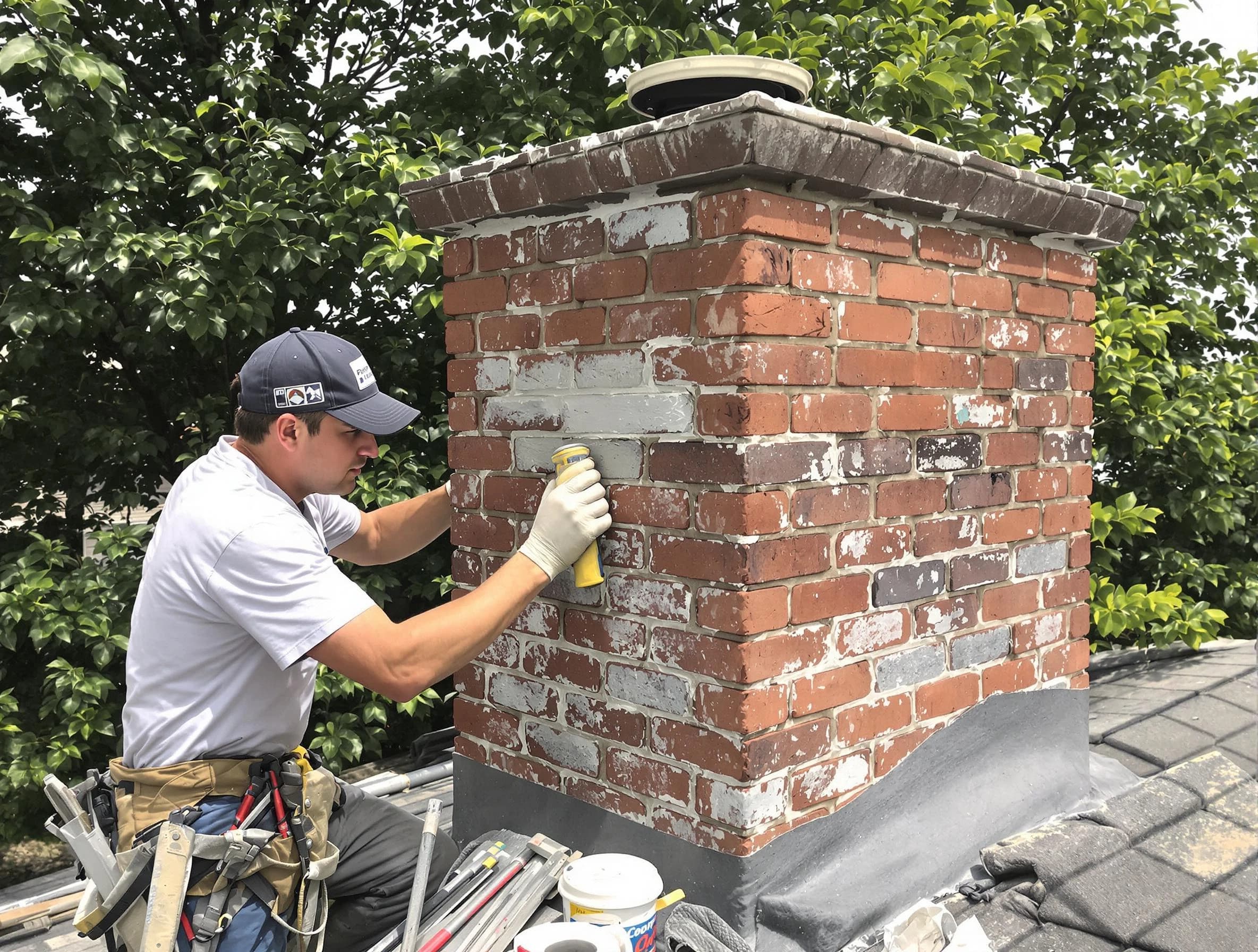 Marlboro Chimney Sweep restoring an aging chimney in Marlboro, NJ