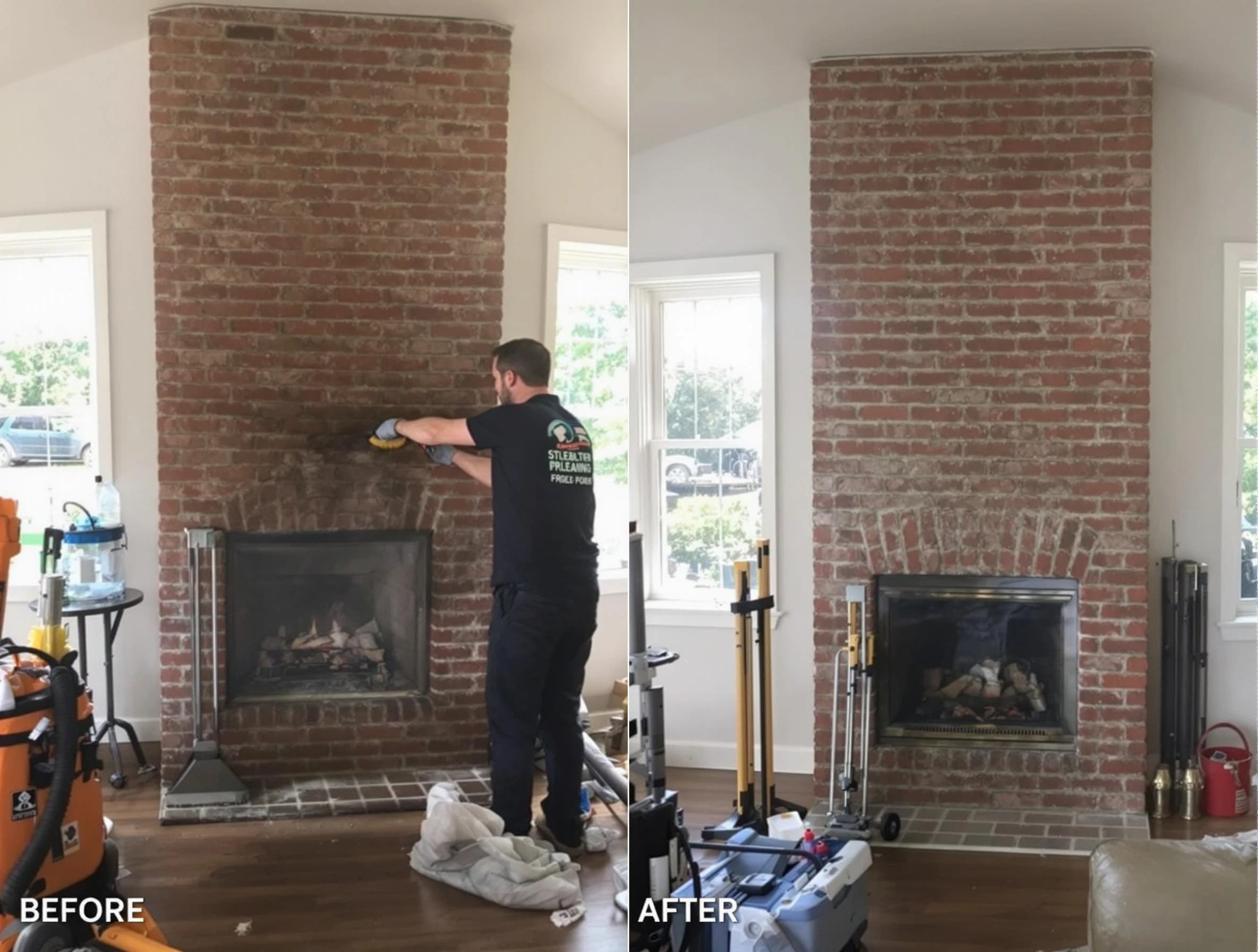 Finished chimney sweeping service by Marlboro Chimney Sweep in Marlboro, NJ