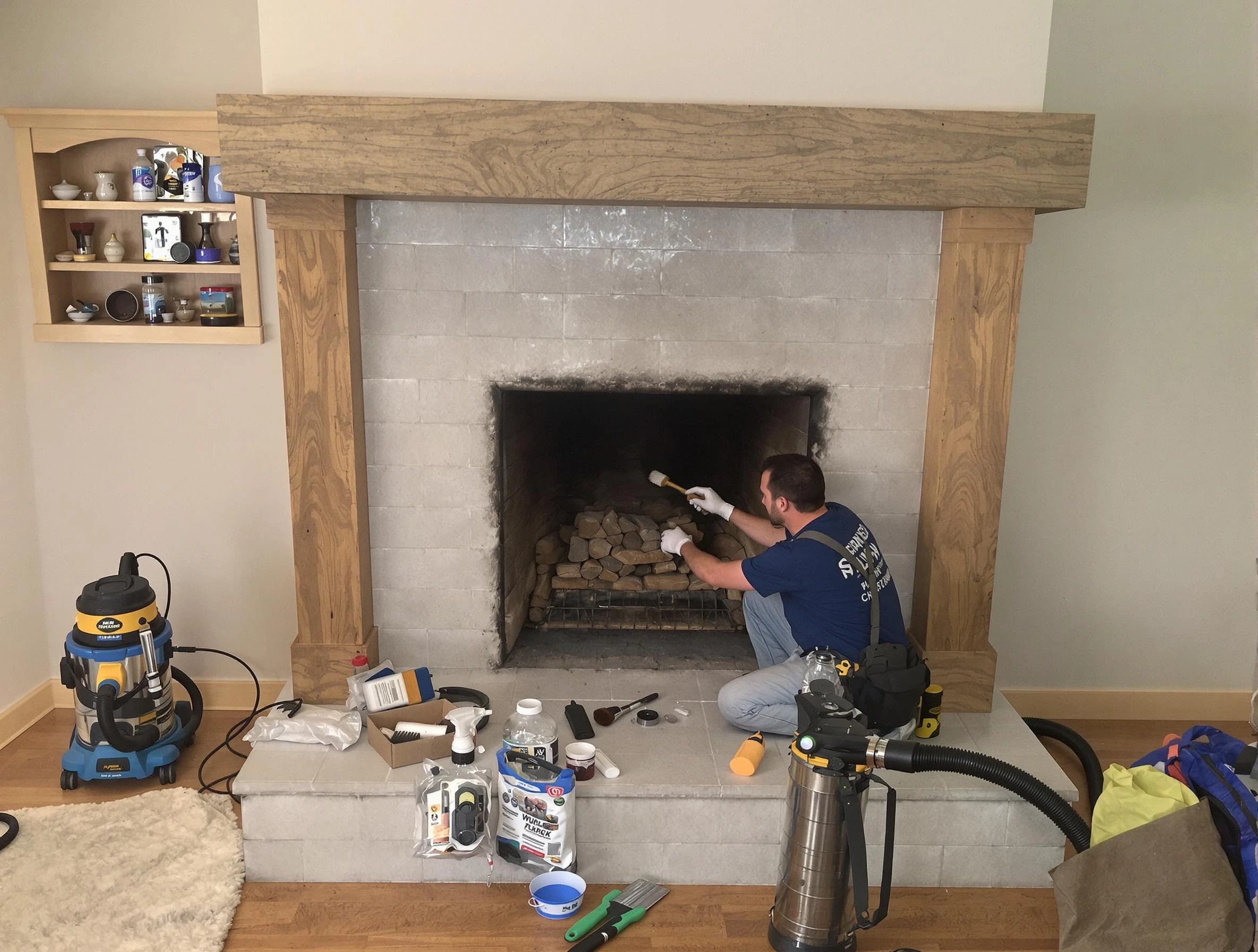 Detailed creosote removal process by Marlboro Chimney Sweep in Marlboro, NJ