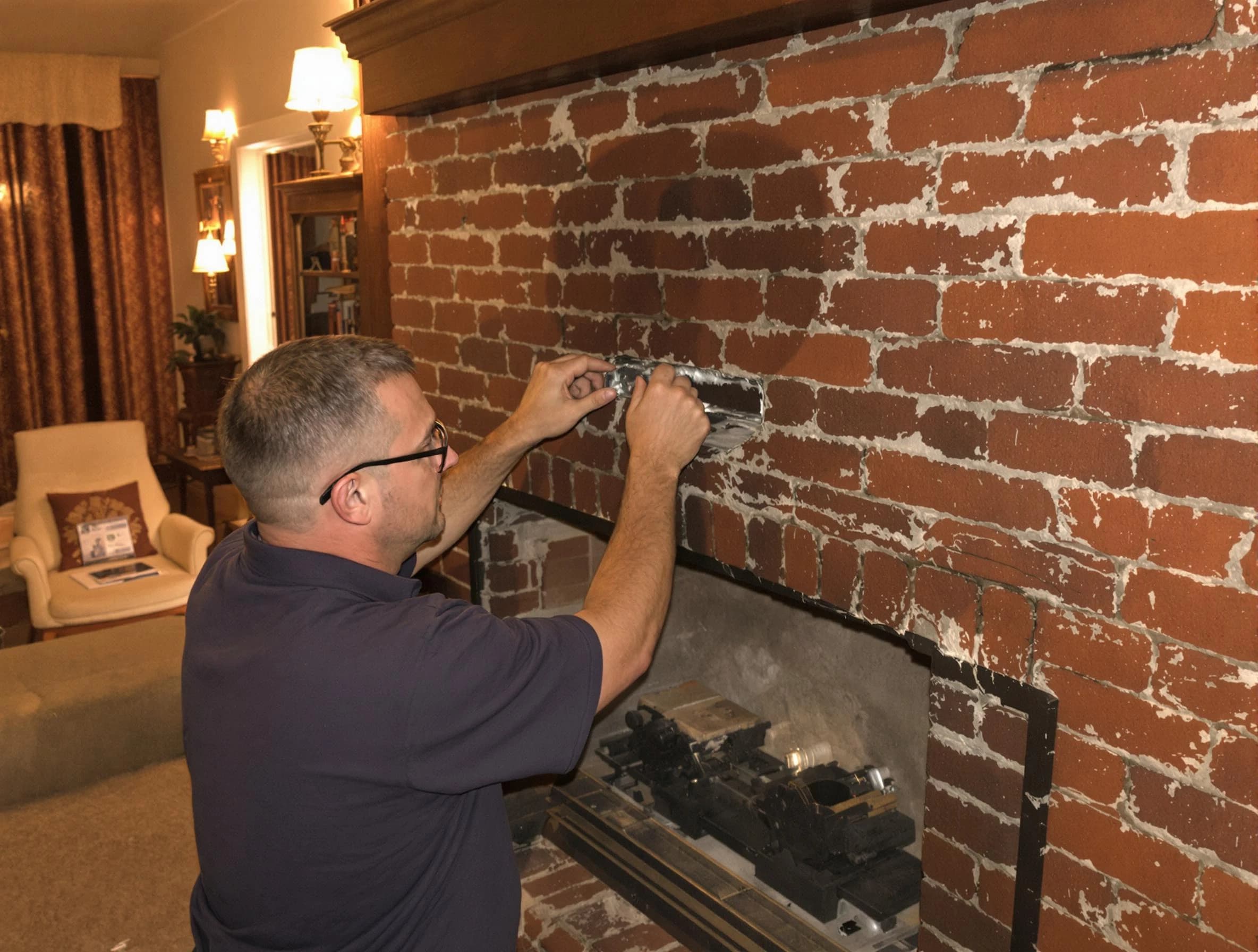 Marlboro Chimney Sweep expert fixing a fireplace in Marlboro, NJ