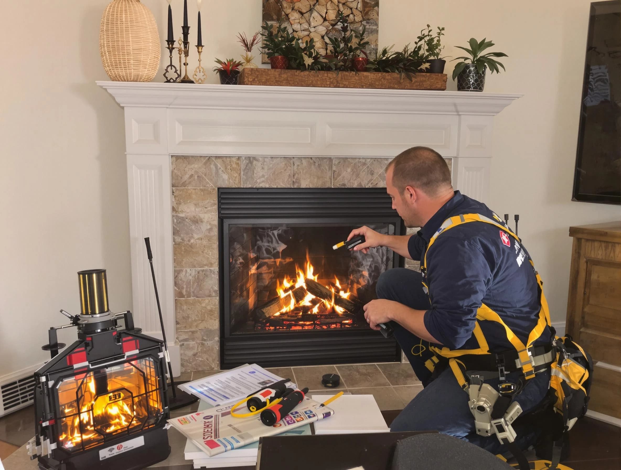 Safety-focused fireplace inspection by Marlboro Chimney Sweep in Marlboro, NJ