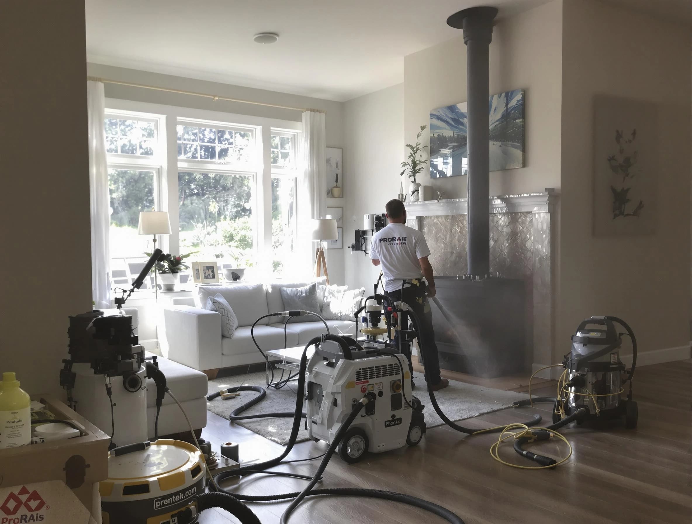 Soot removal service by Marlboro Chimney Sweep for a fireplace in Marlboro, NJ